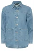 PixieGirl Petite Light Blue Denim Shacket - 14 Image 5