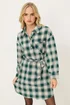 PixieGirl Petite Green Check Print Shirt Dress - 6 Image 1