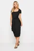PixieGirl Petite Black Tie Front Bodycon Midi Dress - 14 Image 4