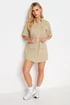 PixieGirl Petite Beige Brown Utility Mini Dress - 12 Image 4