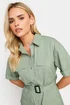 PixieGirl Petite Khaki Green Utility Mini Dress - 14 Image 5