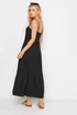 PixieGirl Petite Black Asymmetric Tiered Maxi Dress - 8 Image 4