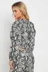 PixieGirl Petite Grey Snake Print Denim Bomber Jacket - 18 Image 3
