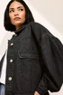 PixieGirl Petite Black Denim Balloon Sleeve Jacket - 12 Image 4