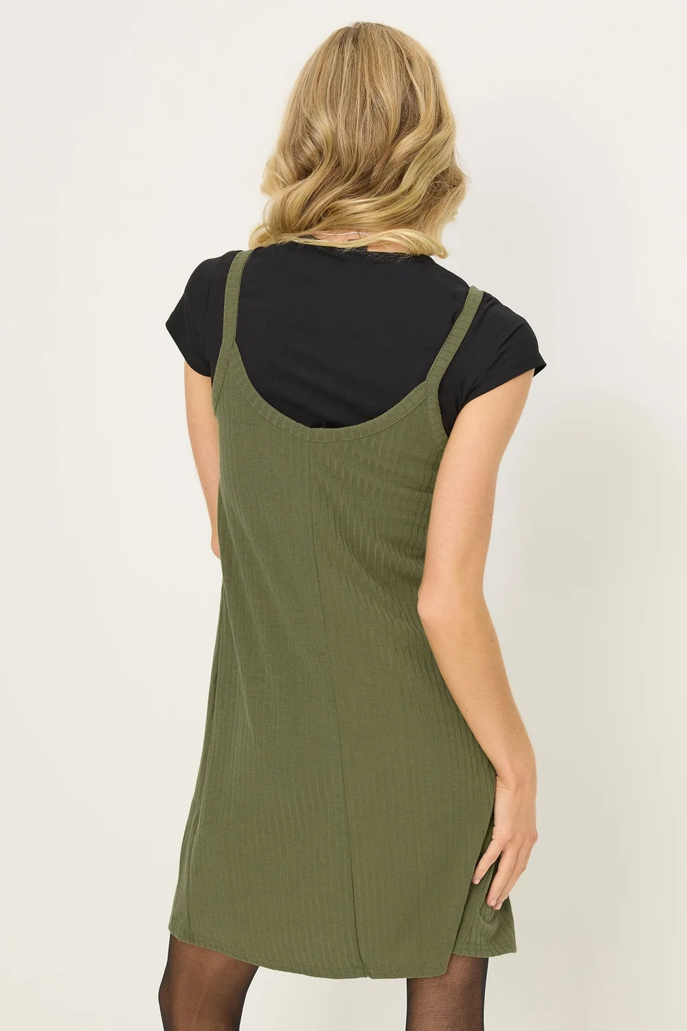 PixieGirl Petite Khaki Green Button Front Sleeveless Dress - 14 Image 3