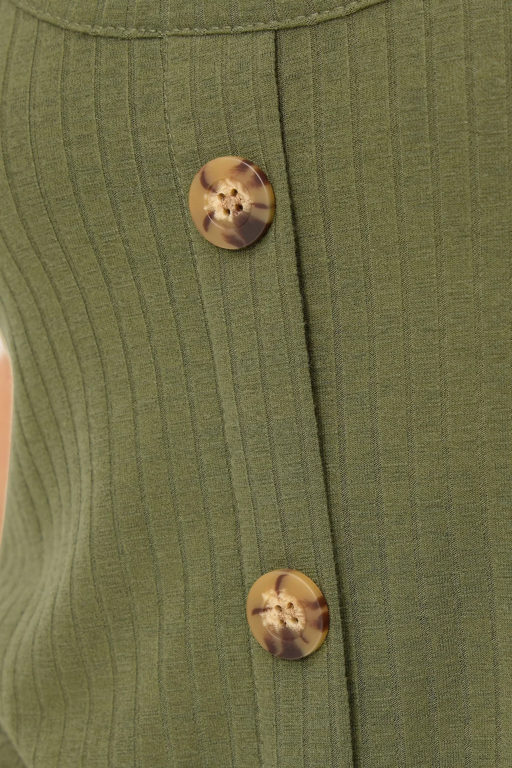 PixieGirl Petite Khaki Green Button Front Sleeveless Dress - 14 Image 4