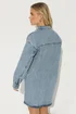 PixieGirl Petite Blue Denim Shirt Mini Dress - 8 Image 3
