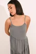 PixieGirl Petite Grey Acid Wash Asymmetric Tiered Maxi Dress - 16 Image 4