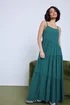 PixieGirl Petite Teal Green Acid Wash Asymmetric Tiered Maxi Dress - 12 Image 2