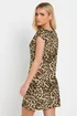 PixieGirl Petite Brown Leopard Print High Neck Mini Dress - 14 Image 3