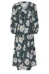 PixieGirl Petite Navy Blue Floral Midi Tea Dress - 6 Image 5