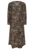 PixieGirl Petite Brown Abstract Spot Midi Tea Dress - 10 Image 5