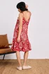 PixieGirl Petite Red Paisley Print Slip Midi Dress - 16 Image 4