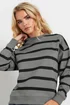 PixieGirl Petite Charcoal Grey Stripe Sweatshirt - 14 Image 4