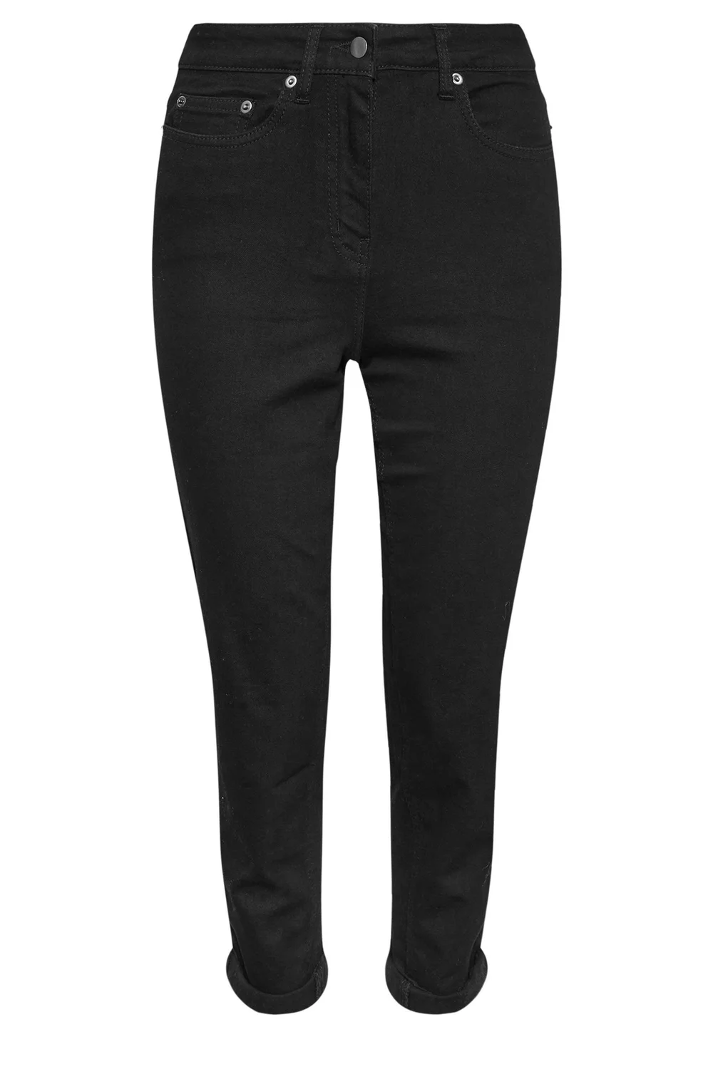 PixieGirl Petite Black Stretch Denim Mom Jeans - 8/L27 Image 5