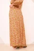 PixieGirl Petite Orange Ditsy Floral Tiered Maxi Skirt - Size 6 Image 3