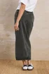 PixieGirl Petite Black Denim Button Midi Skirt - Size 14 Image 3