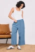 PixieGirl Petite Blue Acid Wash Cropped Trousers - 8 Image 1