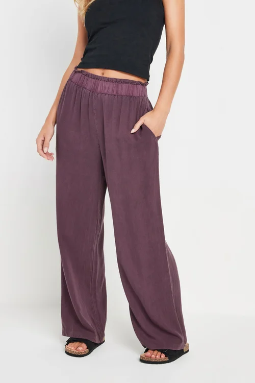 PixieGirl Petite Purple Acid Wash Wide Leg Trousers - 8 Image 2