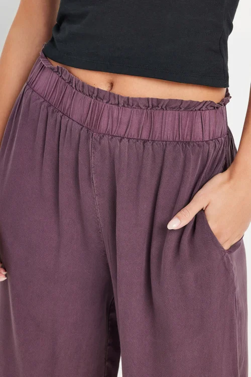 PixieGirl Petite Purple Acid Wash Wide Leg Trousers - 8 Image 4