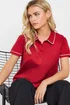 PixieGirl Petite Red Contrast Trim Polo Shirt - Size 10 Image 4