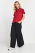 PixieGirl Petite Red Contrast Trim Polo Shirt - Size 10 Image 2