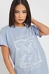 Pixiegirl Light Blue Vintage Romance Slogan T-Shirt - Size 14 Image 4
