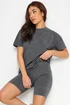 PixieGirl Petite Grey Acid Wash T-Shirt & Shorts Set - Size 14 Image 4