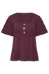 PixieGirl Petite Burgundy Red Ribbed Smock Top - Size 12 Image 5