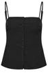 PixieGirl Petite Black Structured Button Vest Top - Size 8 Image 5