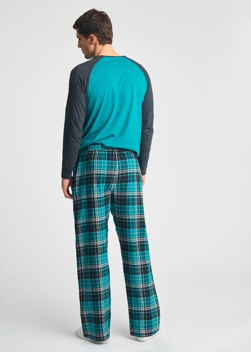 Tokyo Laundry Green Cotton 2-Piece Long Sleeve Top & Bottoms Pyjama Set - Small Image 2