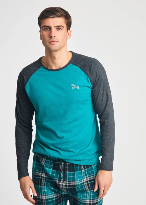 Tokyo Laundry Green Cotton 2-Piece Long Sleeve Top & Bottoms Pyjama Set - Small Image 4