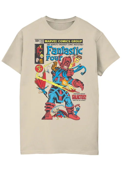 Spiral Galaxy Marvel Fantastic Four First Comic Cover Sand Graphic T-Shirt - XXL Image 1