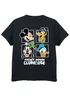 Disney Mickey Clubhouse Head Squares Kids Black Graphic T-Shirt (3-13 Years) - Age 5-6 Years Image 1