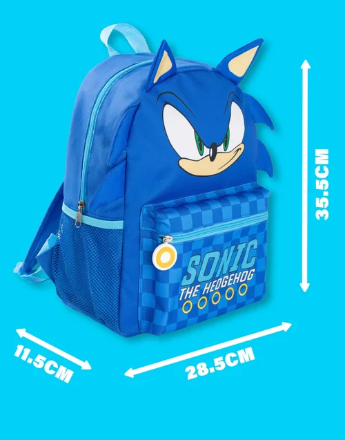 Vanilla Underground Sonic the Hedgehog 3D Kids Blue Backpack - One Size Image 4