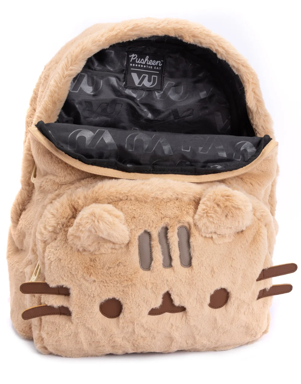 Vanilla Underground Pusheen Beige Fur 3D Whiskers Backpack - One Size Image 5