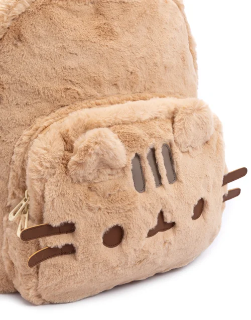 Vanilla Underground Pusheen Beige Fur 3D Whiskers Backpack - One Size Image 4