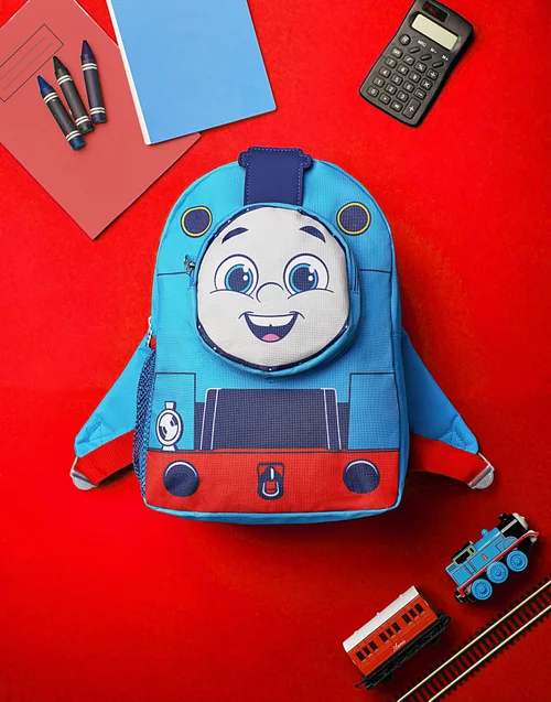 Vanilla Underground Thomas and Friends 3D Face Pocket Kids Blue Backpack - One Size Image 2