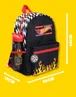 Vanilla Underground Hot Wheels Checkerboard Flame Kids Black 4 Piece Backpack Set - One Size Image 3