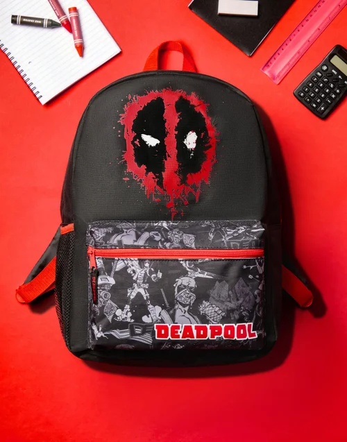 Vanilla Underground Marvel Deadpool Kids Black Backpack - One Size Image 3