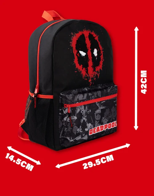 Vanilla Underground Marvel Deadpool Kids Black Backpack - One Size Image 2