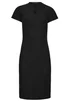 PixieGirl Petite Black Twist Neck Textured Midi Dress - 14 Image 5