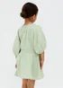 Raffya Kids Green Soipoi Ruched V-neck Dress (3-9 Years) - 3 Yrs Image 2