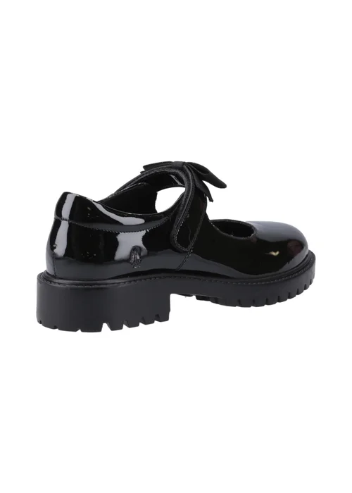 Hush Puppies Black Astrid Bow Patent Senior - Size 5 Image 3