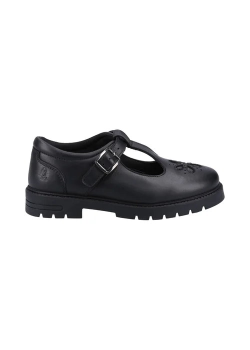 Hush Puppies Black Fiona Junior Shoe - 12 Infants Image 1