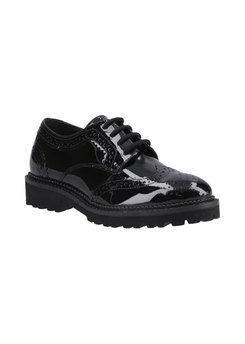 Hush Puppies Gabi Lace Up Patent Senior - 3 Image 2