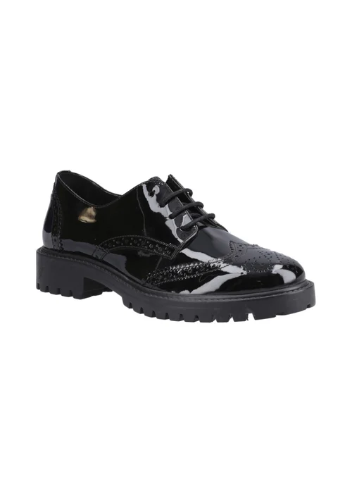 Hush Puppies Black Athena Patent Junior - 12 Infants Image 2
