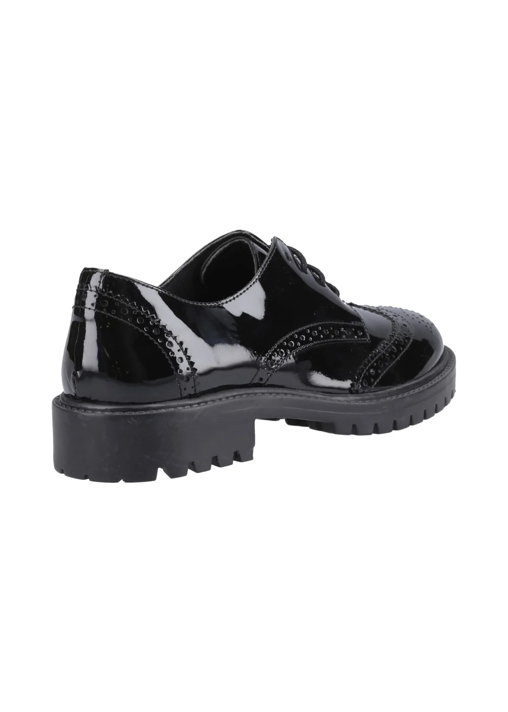 Hush Puppies Black Athena Patent Junior - 12 Infants Image 3