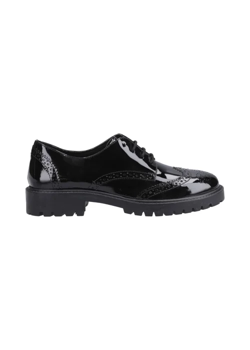 Hush Puppies Black Athena Patent Junior - 12 Infants Image 1