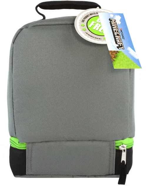 Vanilla Underground Minecraft Creeper Compartment Zip Green Lunchbag - One Size Image 4